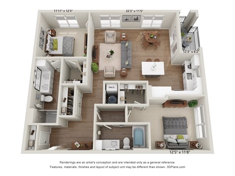 a 1 bedroom floorplan is shown in this image